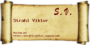 Strahl Viktor névjegykártya